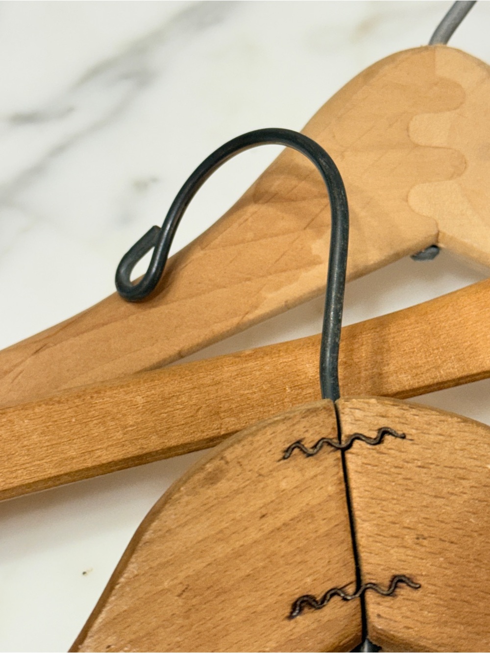 1930’s-1960’s Vintage Natural Wood Suit Hangers from Texas - Picture 11 of 17